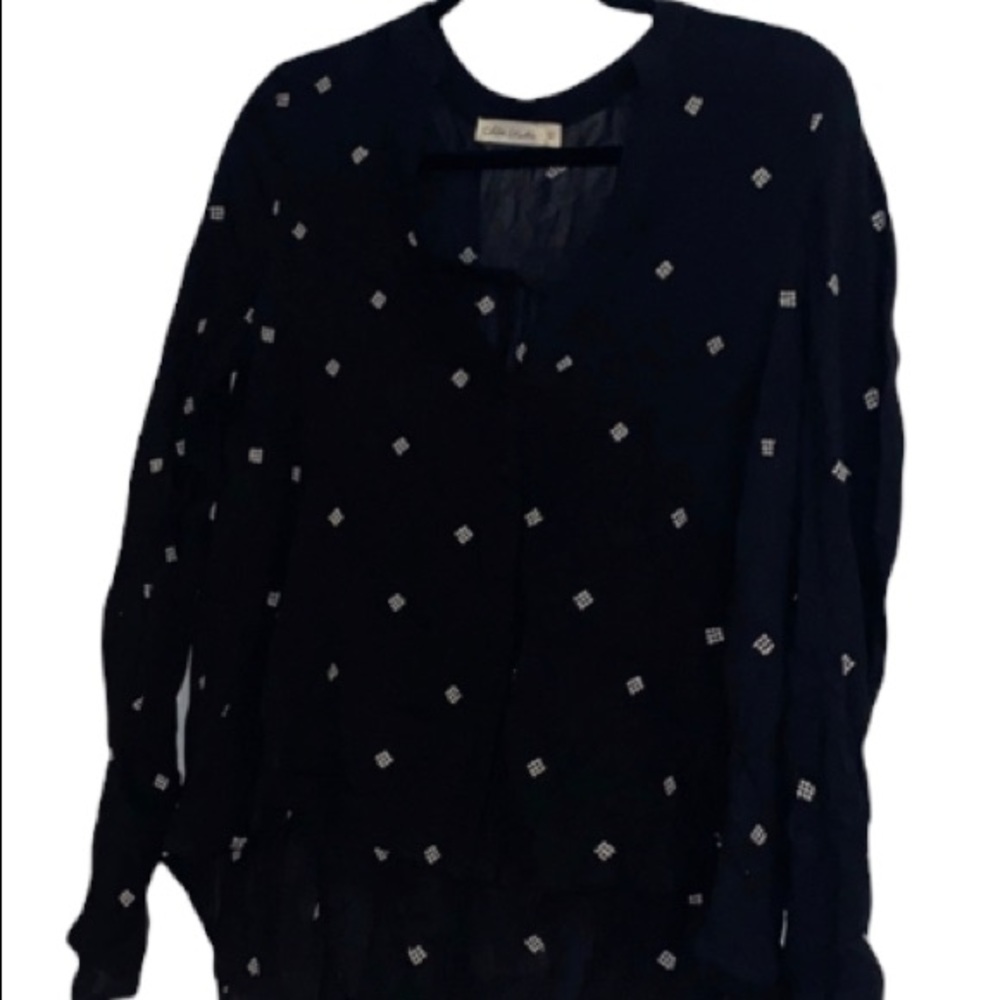 Split Neck Button Front Shirt